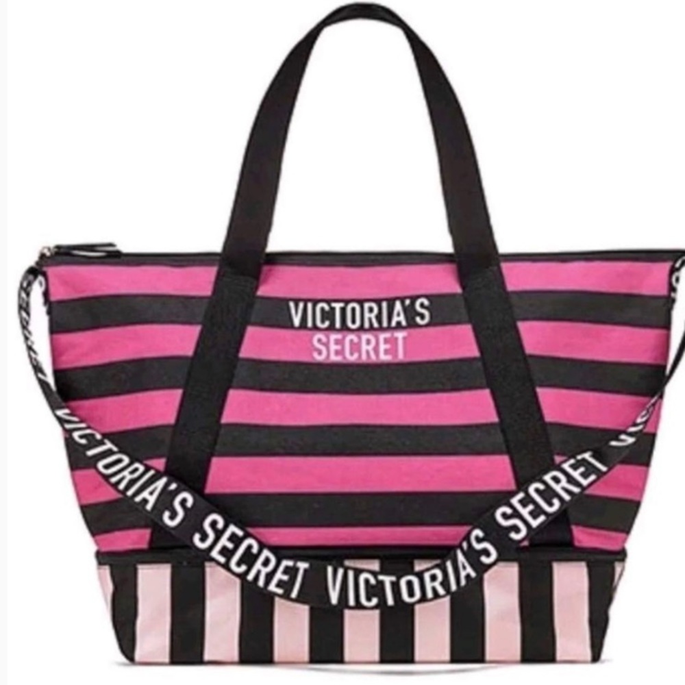 🧚‍♀️ Victoria Secret Dual Zip Tote Bag Expandable Weekender 🧚‍♀️